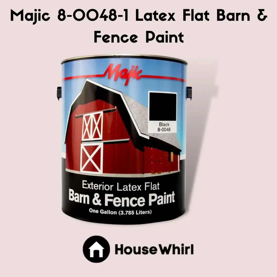 majic 8 0048 1 latex flat barn & fence paint house whirl
