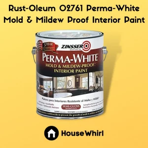 rust oleum 02761 perma white mold & mildew proof interior paint house whirl