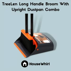 treelen long handle broom with upright dustpan combo house whirl