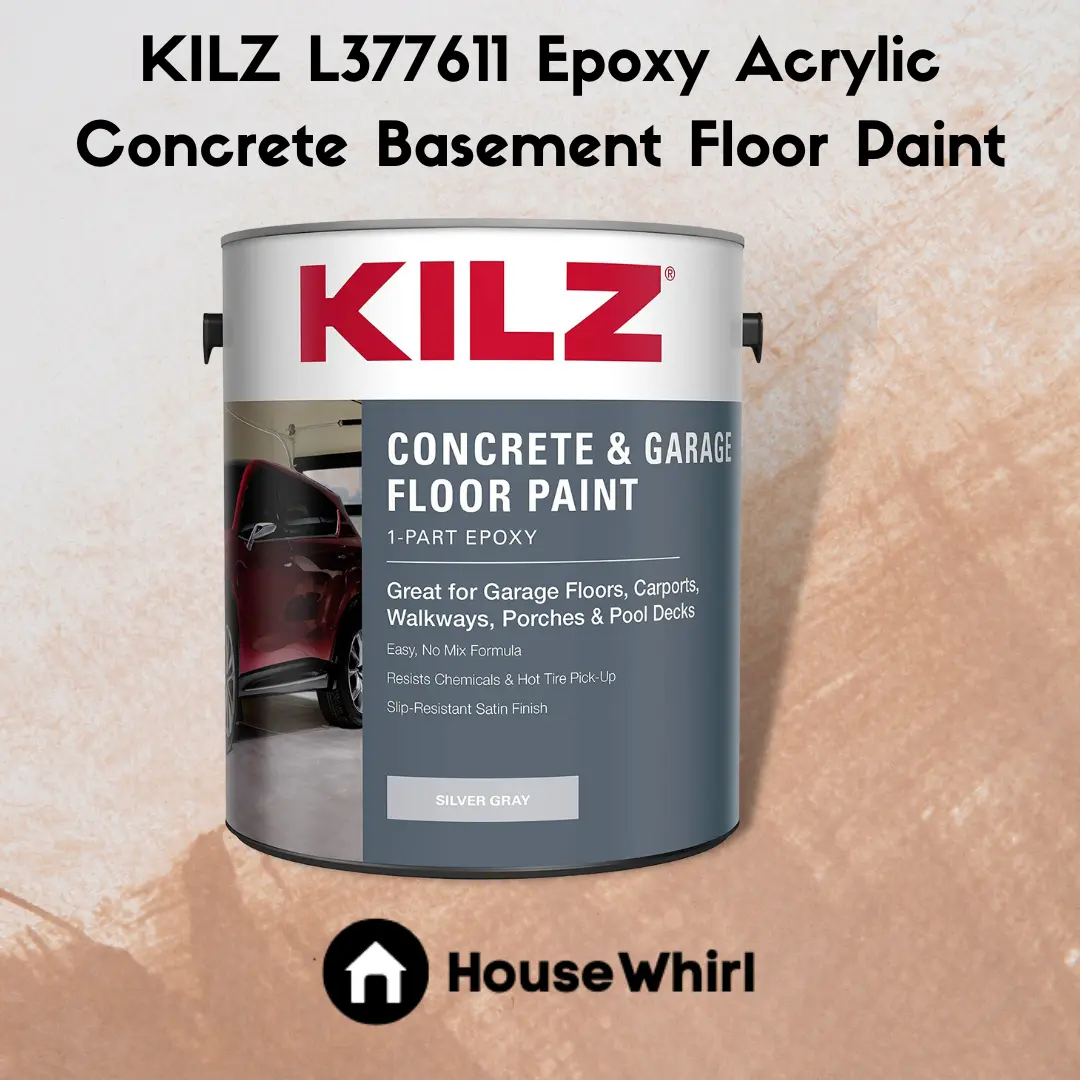 KILZ L377611 Epoxy Acrylic Concrete Basement Floor Paint