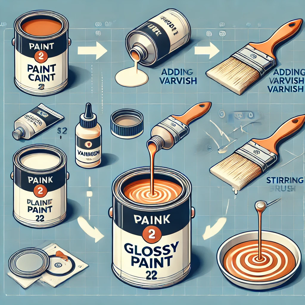 How to make glossy paint step-by-step process