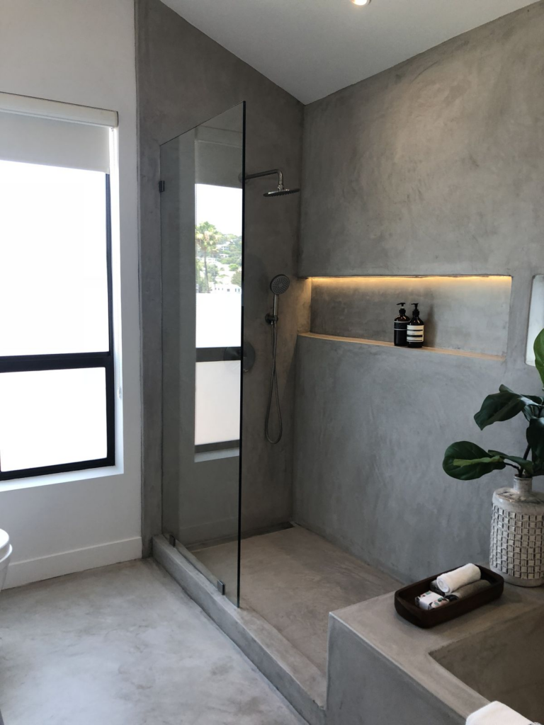 Grey and Black Bathroom